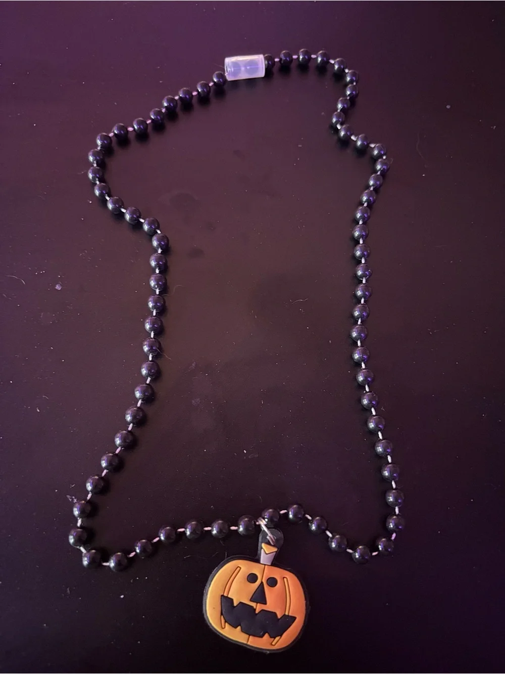 Halloween Jack O Lantern Pumpkin Beaded Necklace Costume Party Fall Jewelry